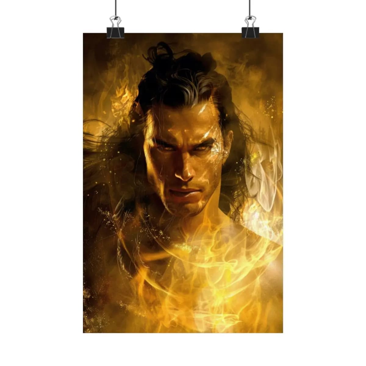 The Lord of Golden Flames - Matte Vertical Posters mockup angle 1