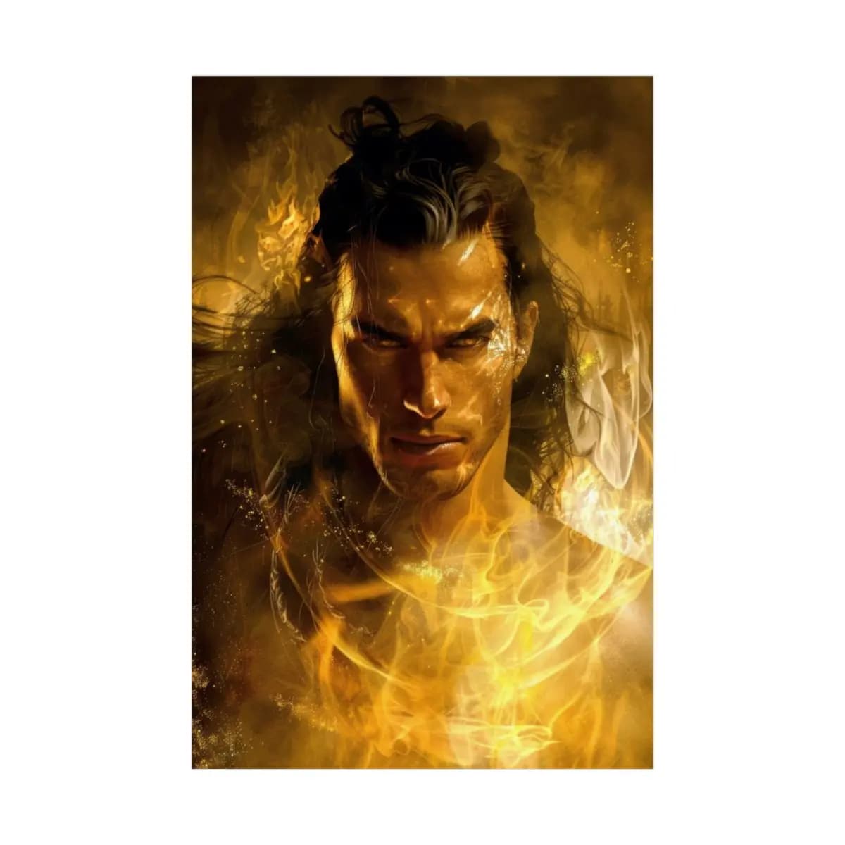 The Lord of Golden Flames - Matte Vertical Posters mockup angle 2