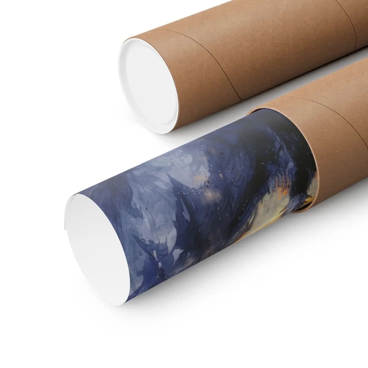 Dark Dragon Rising Before the Golden Moon - Matte Vertical Posters mockup angle 3