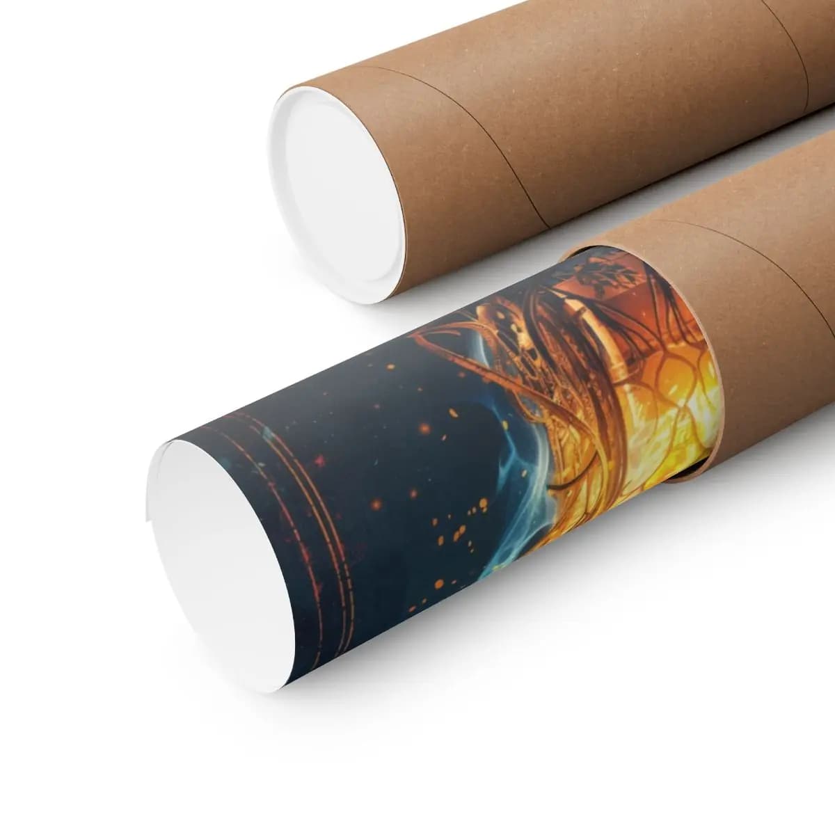 Enchanted Golden Lantern Glowing Under the Moon - Matte Vertical Posters mockup angle 3