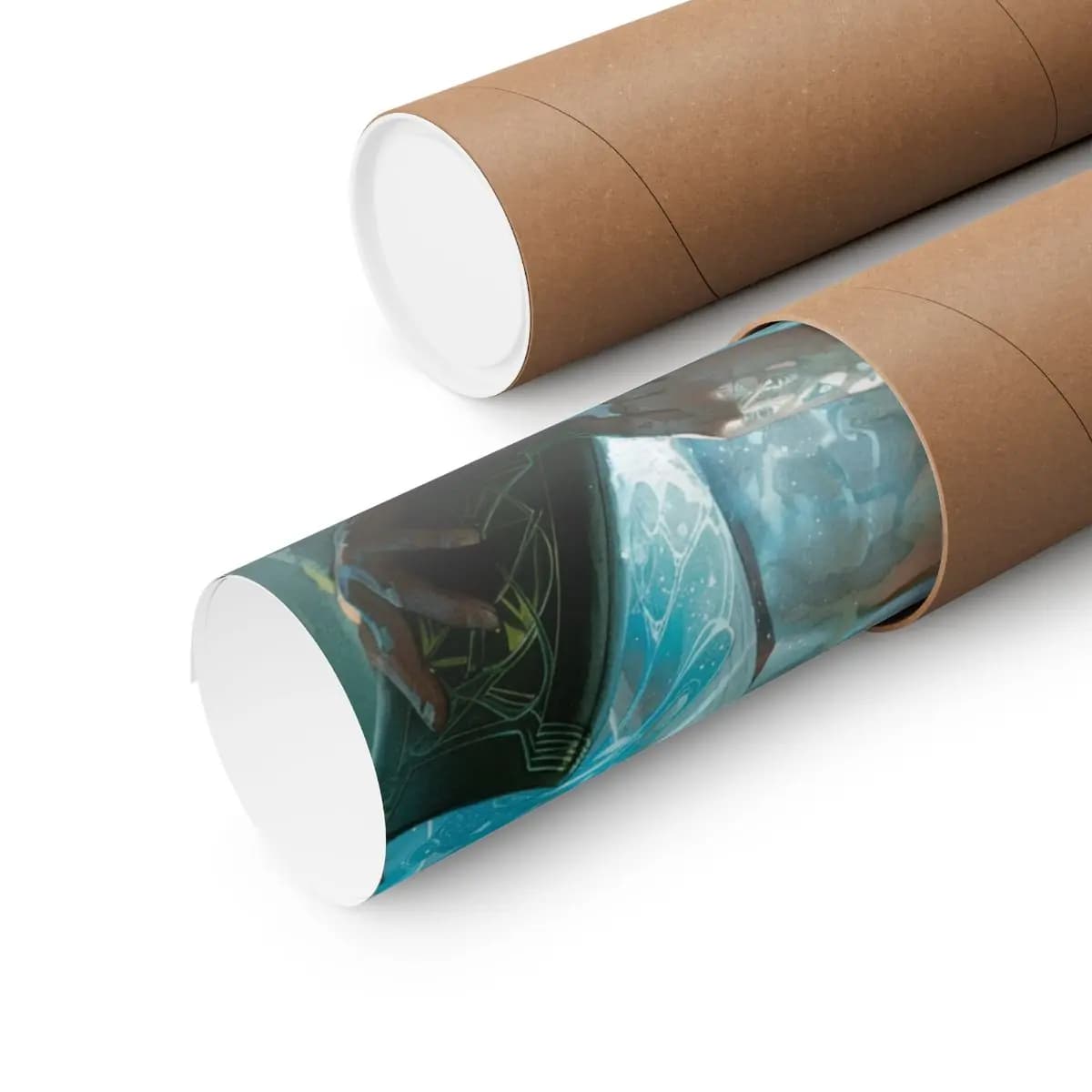 The Guardian and the Glowing Arcane Artifact - Matte Vertical Posters mockup angle 3