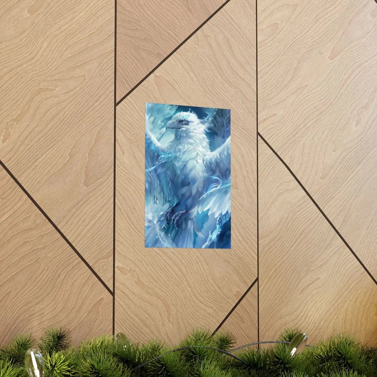 Celestial Eagle of Frost and Light - Matte Vertical Posters mockup angle 5