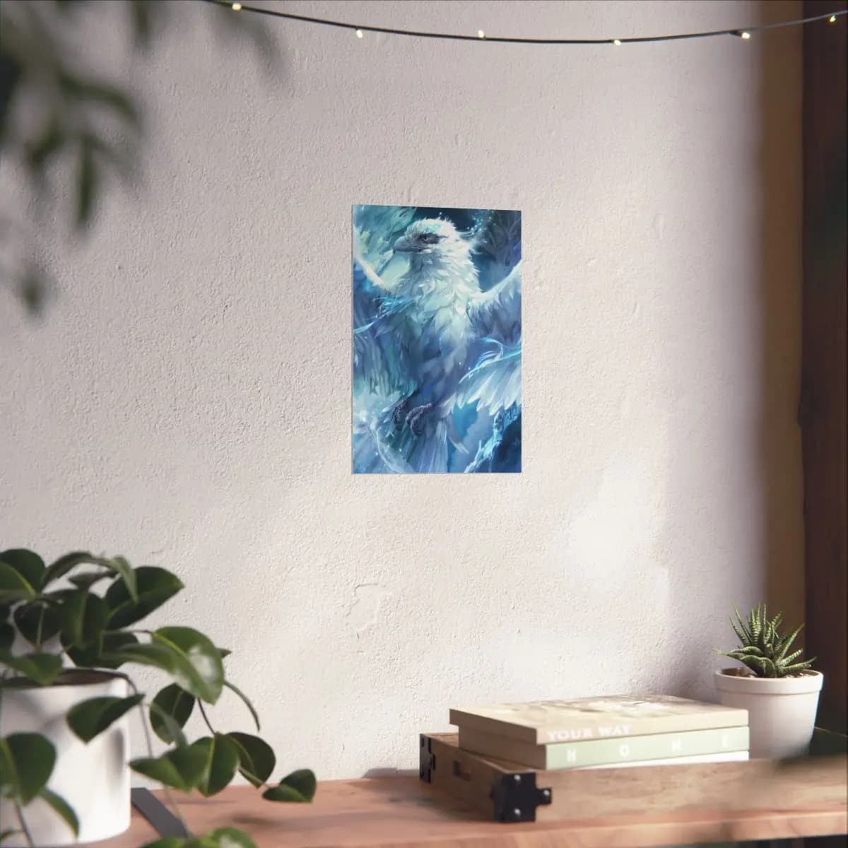 Celestial Eagle of Frost and Light - Matte Vertical Posters mockup angle 6