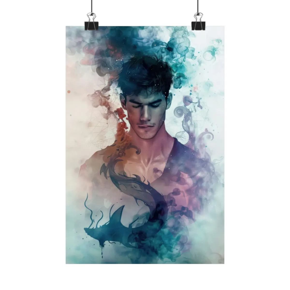 Guardian of Smoke and the Dragon - Matte Vertical Posters mockup angle 1