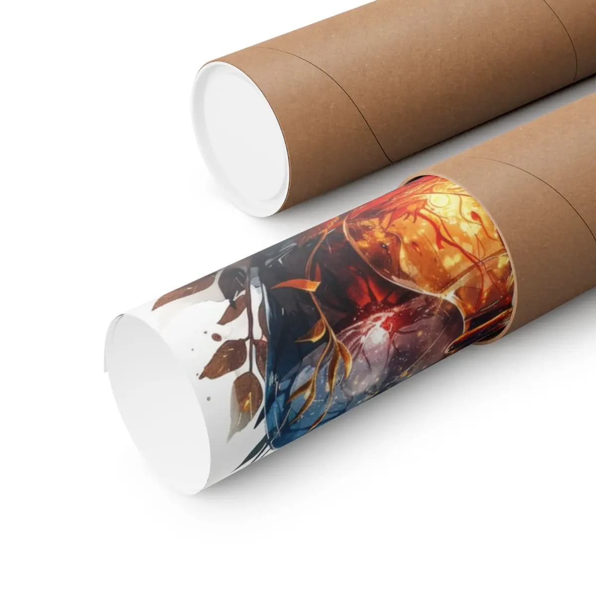 Three Enchanted Alchemical Flasks of Living Fire - Matte Vertical Posters mockup angle 3
