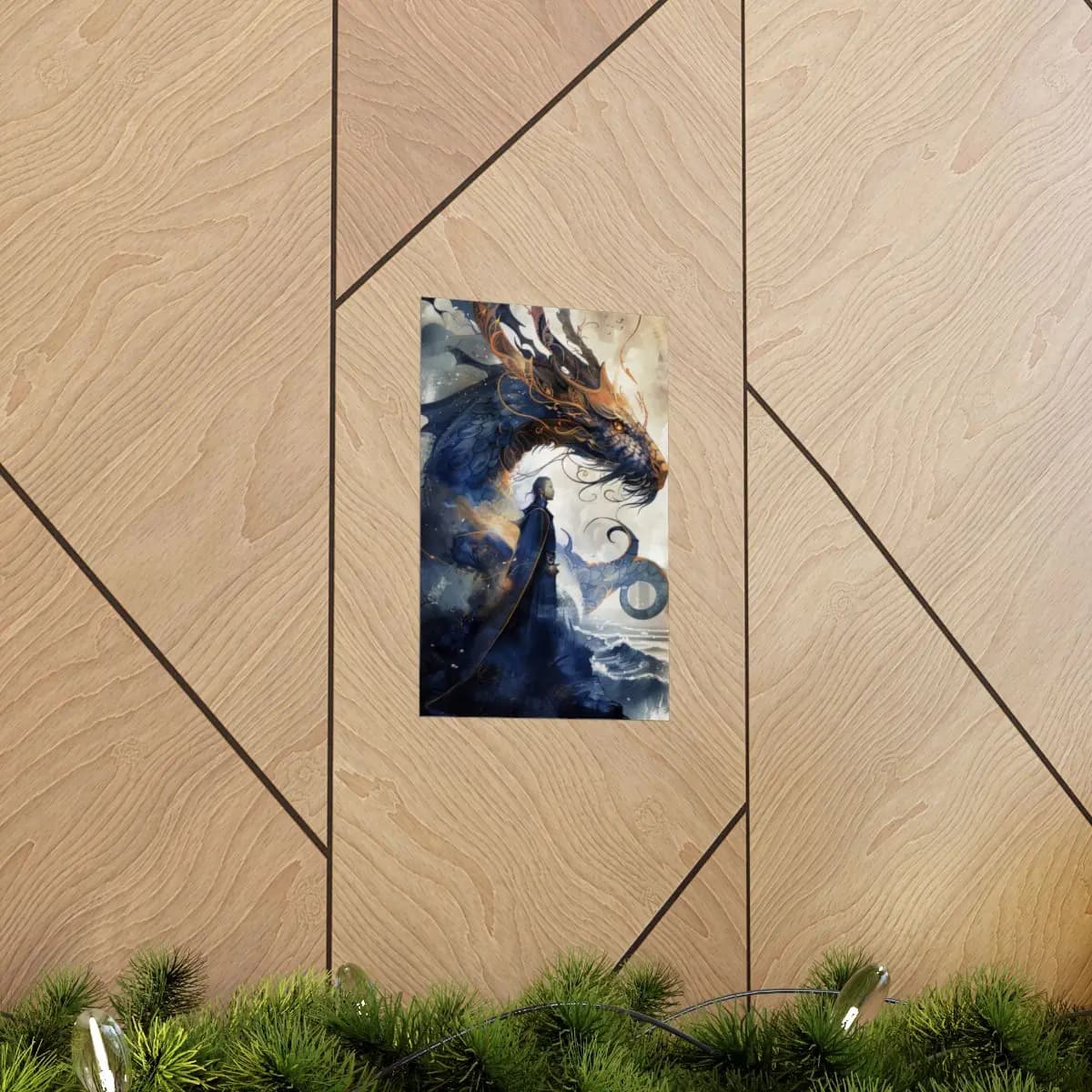 The Sea Lord and the Celestial Dragon - Matte Vertical Posters mockup angle 5