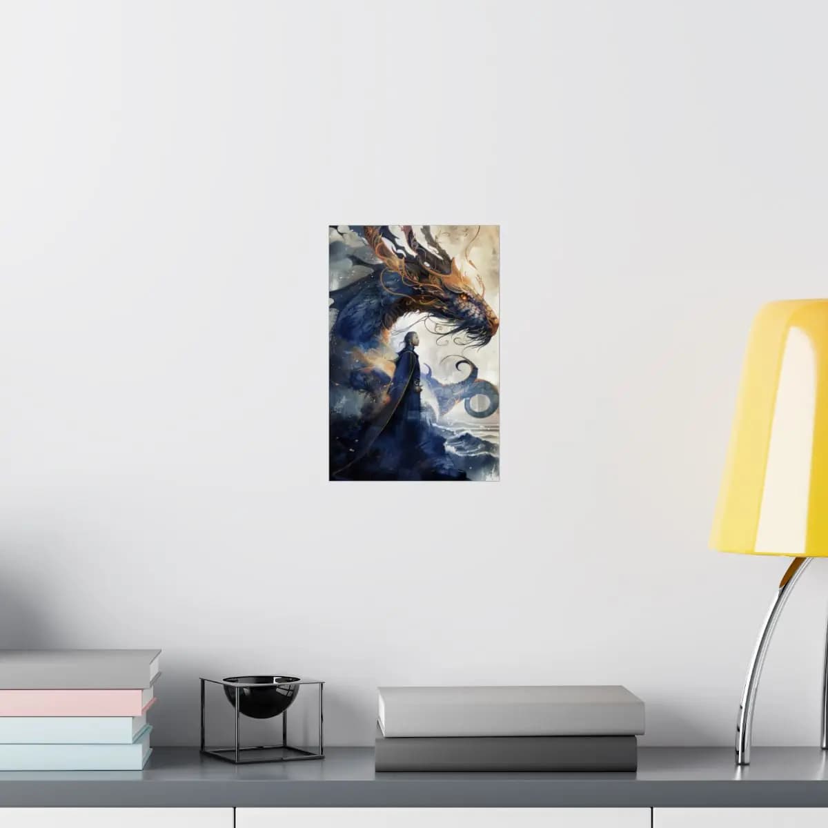 The Sea Lord and the Celestial Dragon - Matte Vertical Posters mockup angle 8