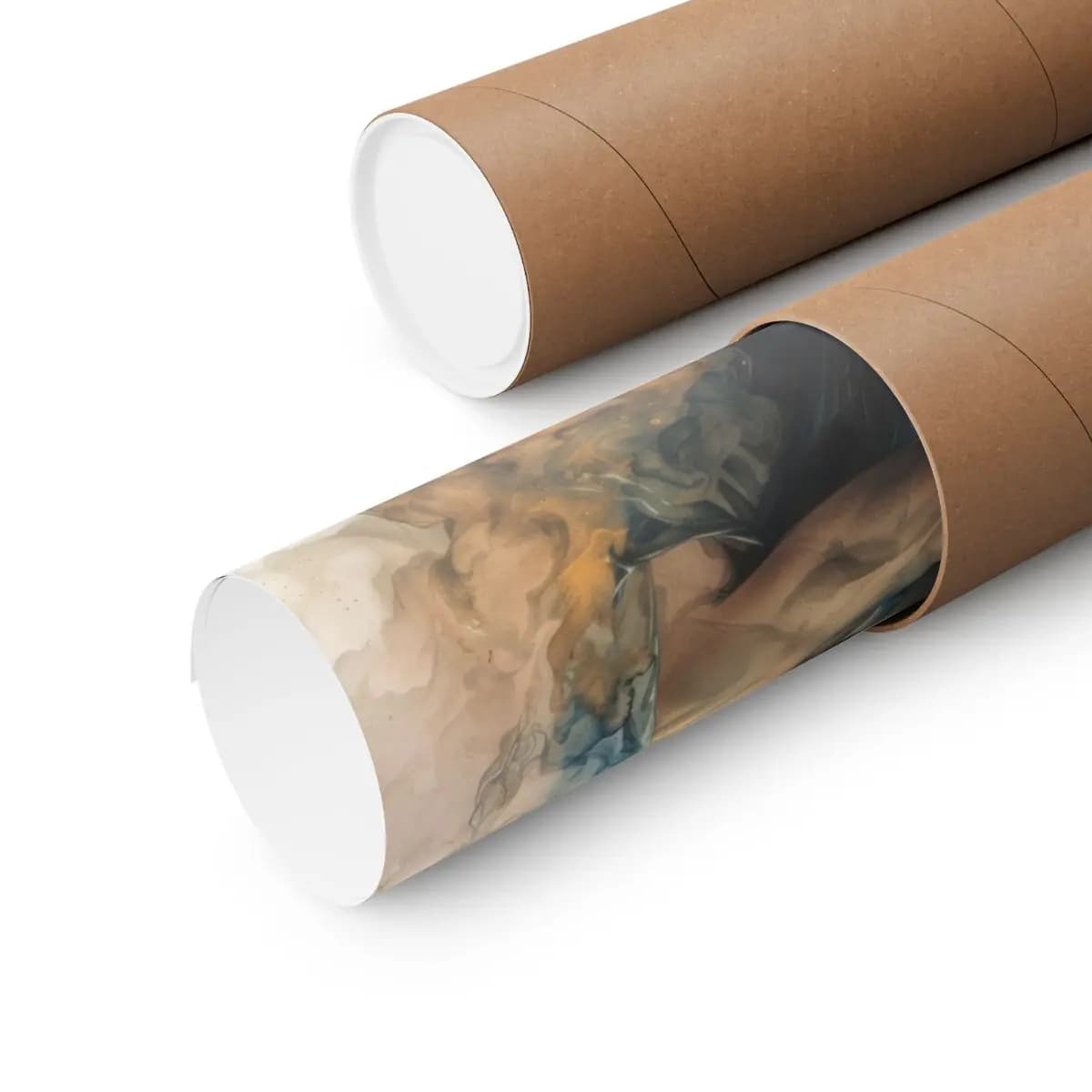 Dark Warrior Wielding a Bat Through Fire and Smoke - Matte Vertical Posters mockup angle 3