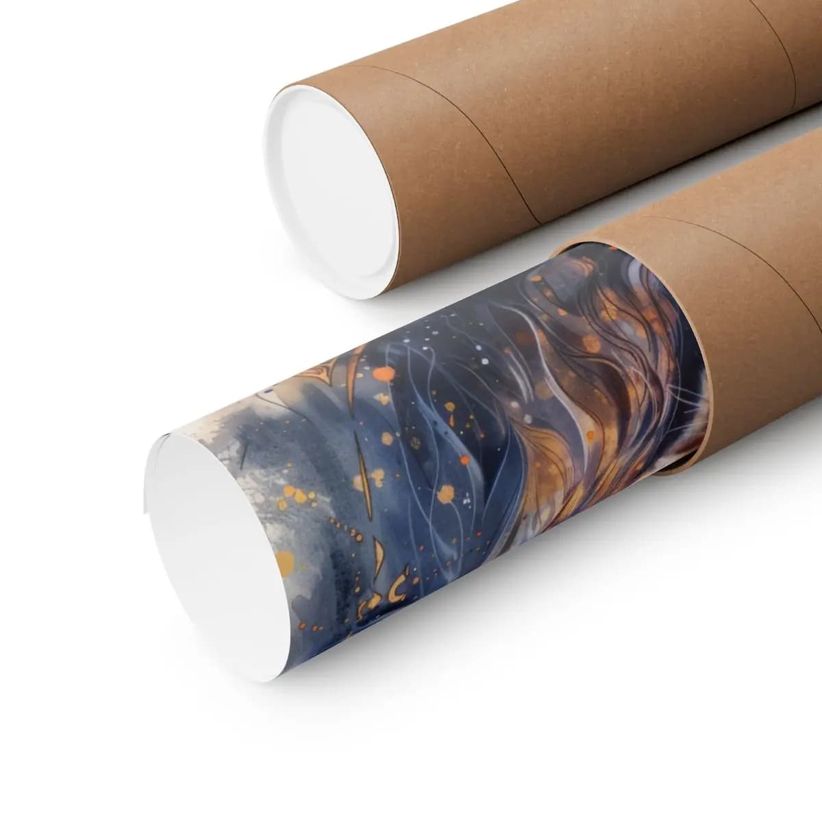 The Majestic Lion with Celestial Reflections - Matte Vertical Posters mockup angle 3
