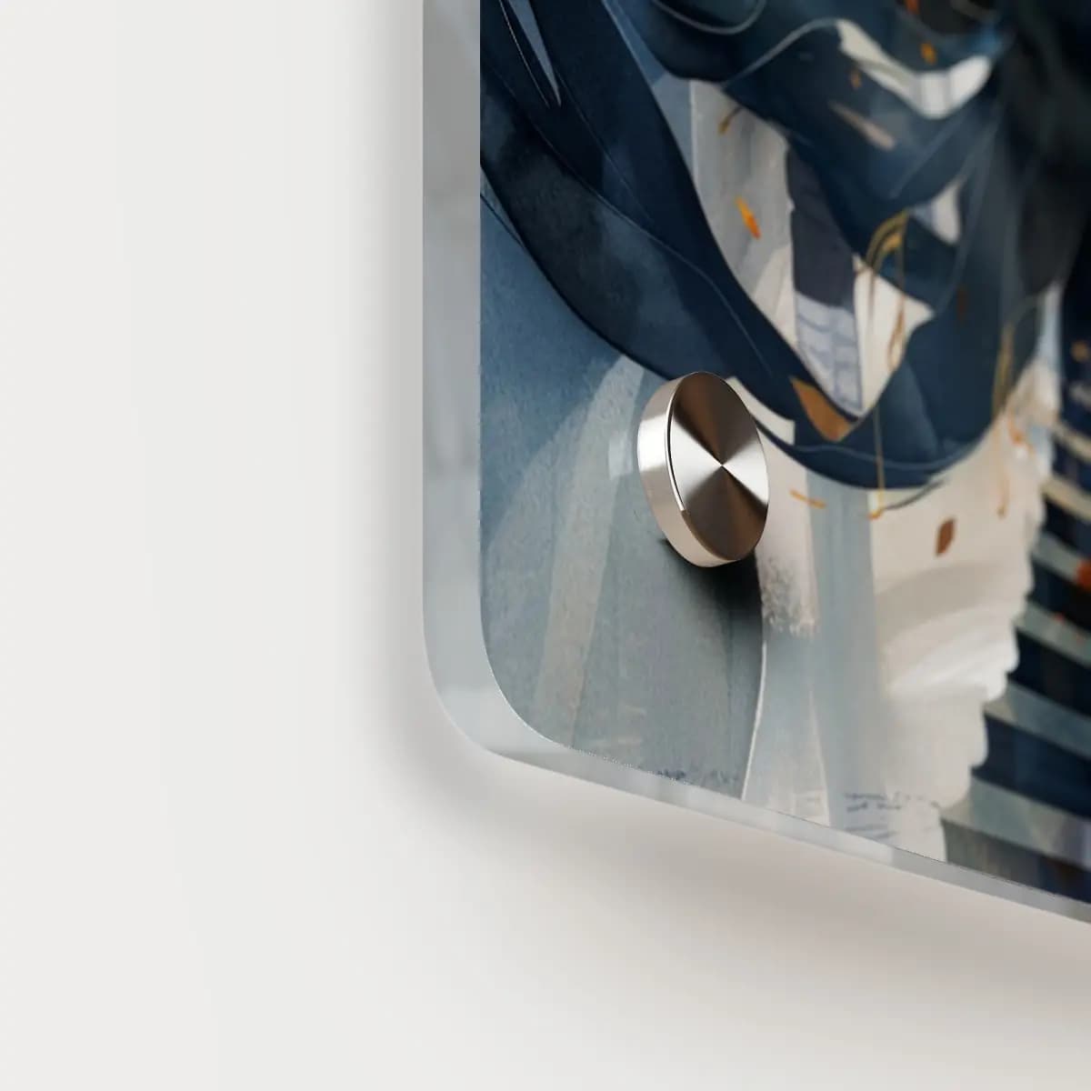 The Veiled Sorceress Ascending the Enchanted Temple - Acrylic Wall Art Panels mockup angle 5