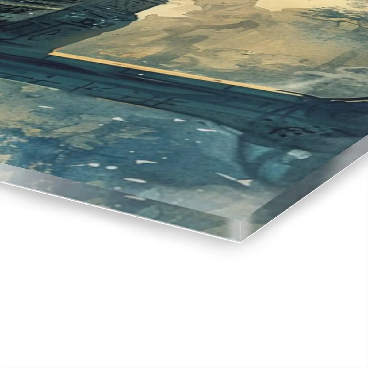 Elven Ruins Bathed in Golden Forest Light - Acrylic Prints (French Cleat Hanging) mockup angle 3