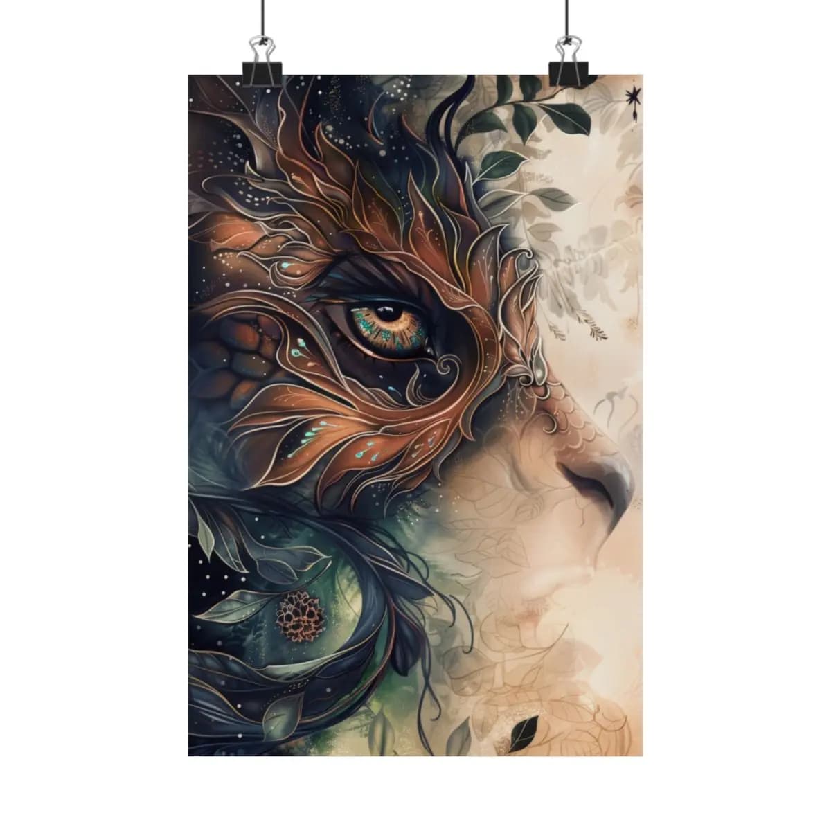 The Eye of the Verdant Beast - Matte Vertical Posters mockup angle 1