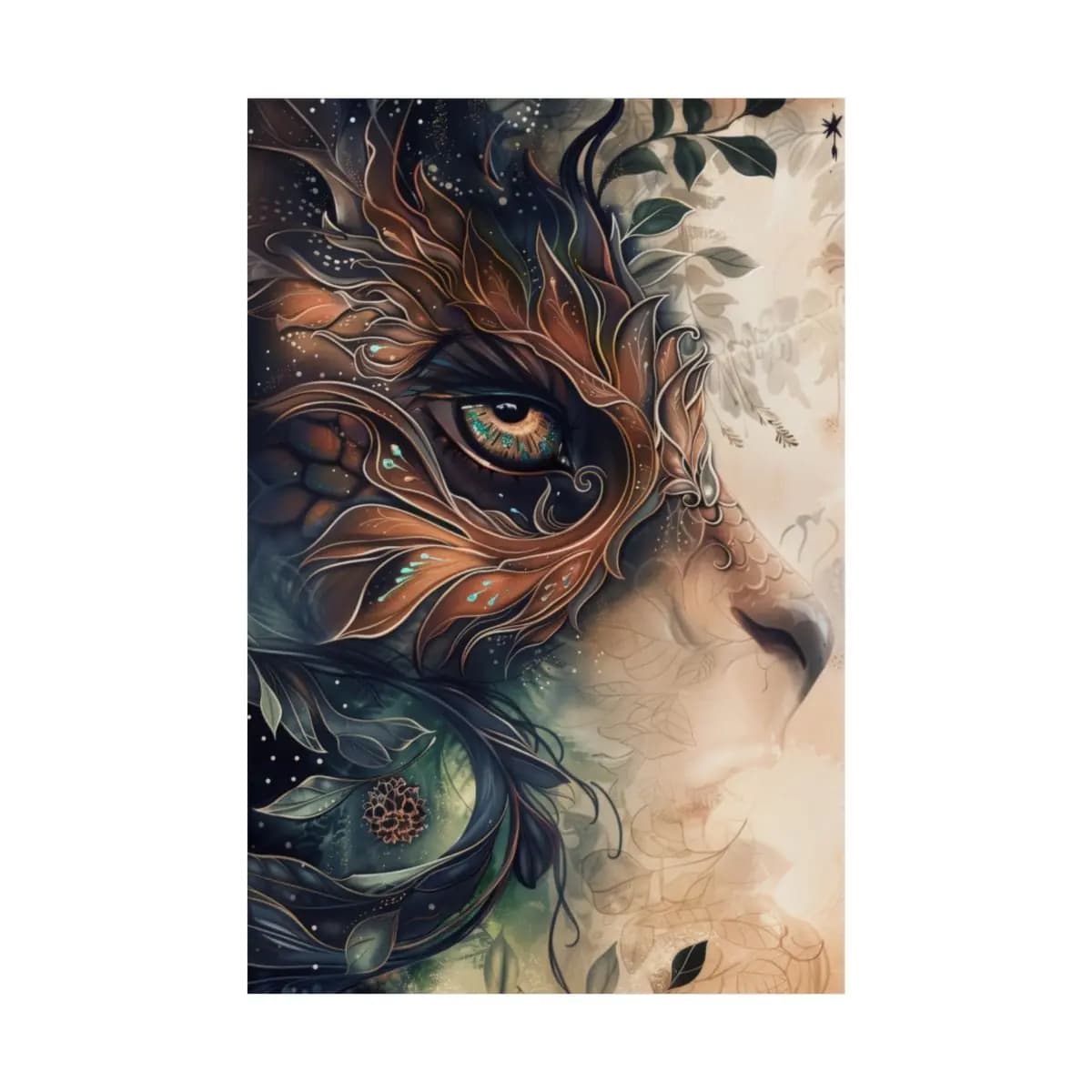 The Eye of the Verdant Beast - Matte Vertical Posters mockup angle 2