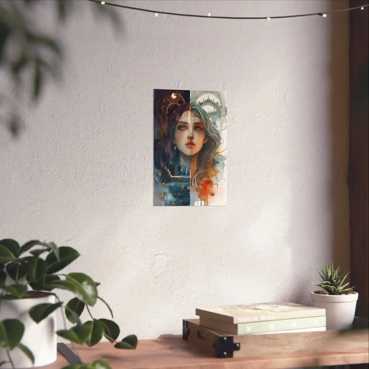 Two Faces of a Divided Soul - Matte Vertical Posters mockup angle 6