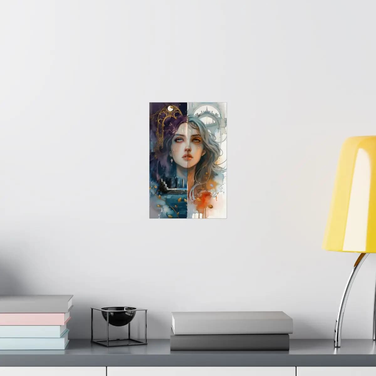 Two Faces of a Divided Soul - Matte Vertical Posters mockup angle 8