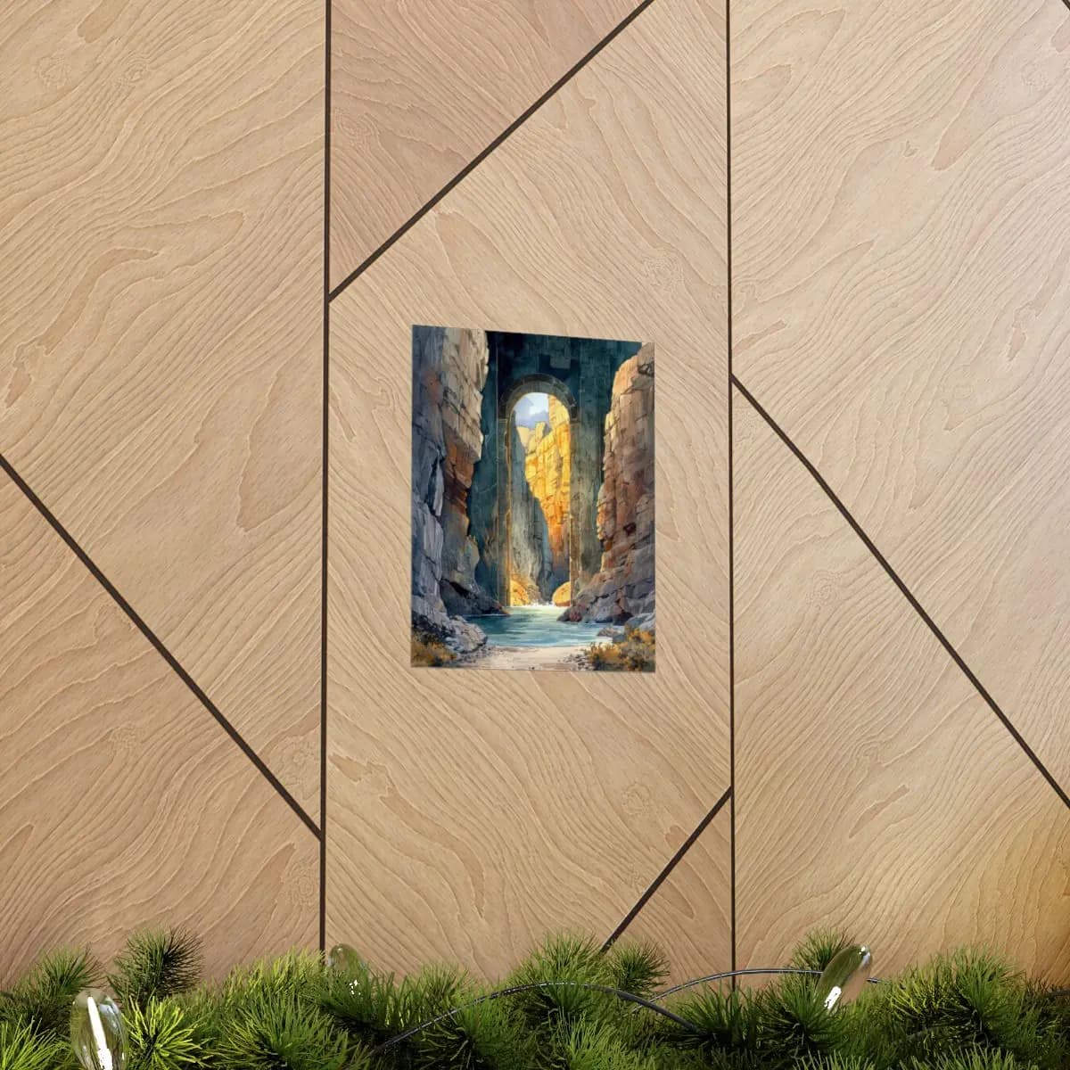 Ancient Archway Deep Within the Canyon - Matte Vertical Posters mockup angle 5