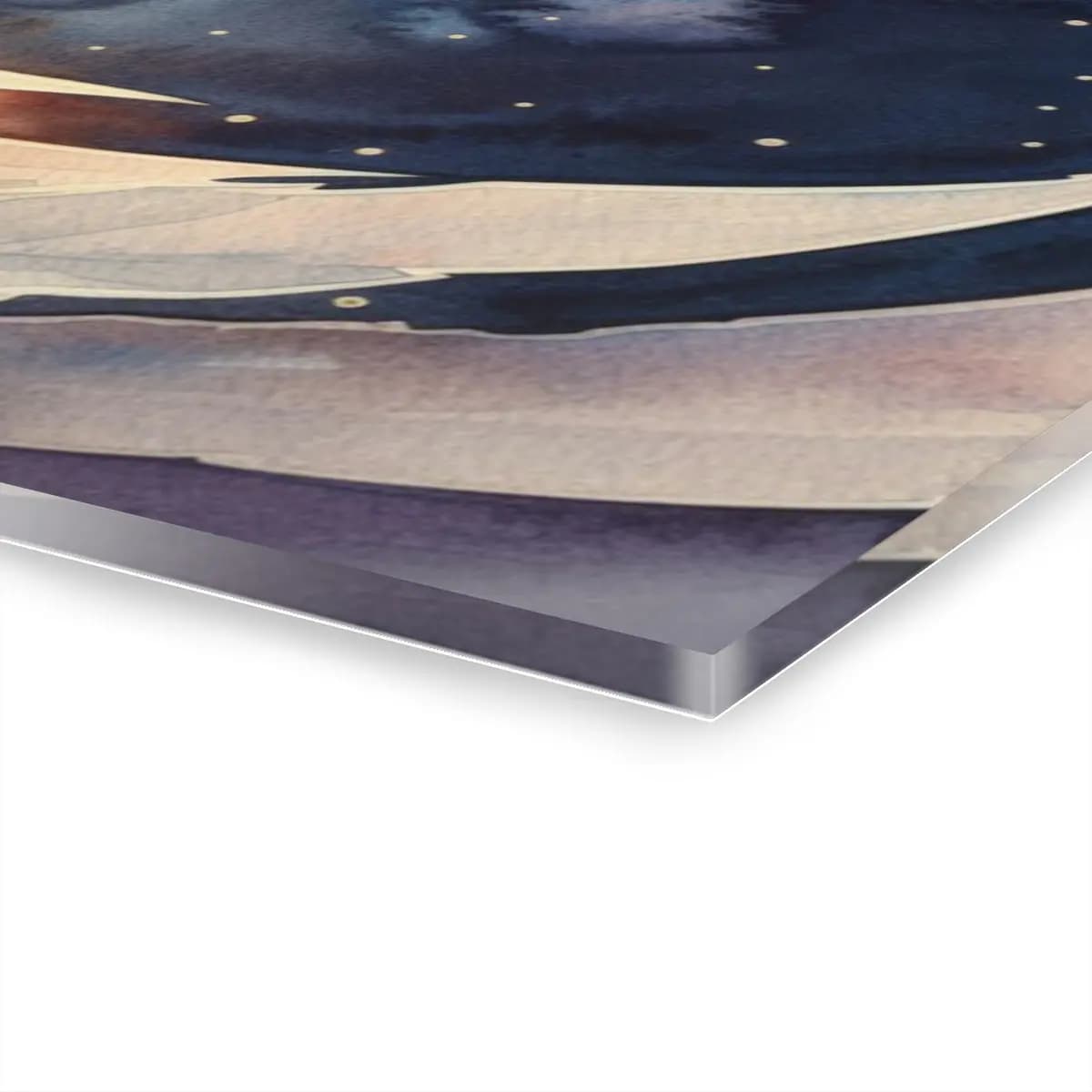 Celestial Dragon Guardian of the Starlit Hoard - Acrylic Prints (French Cleat Hanging) mockup angle 3