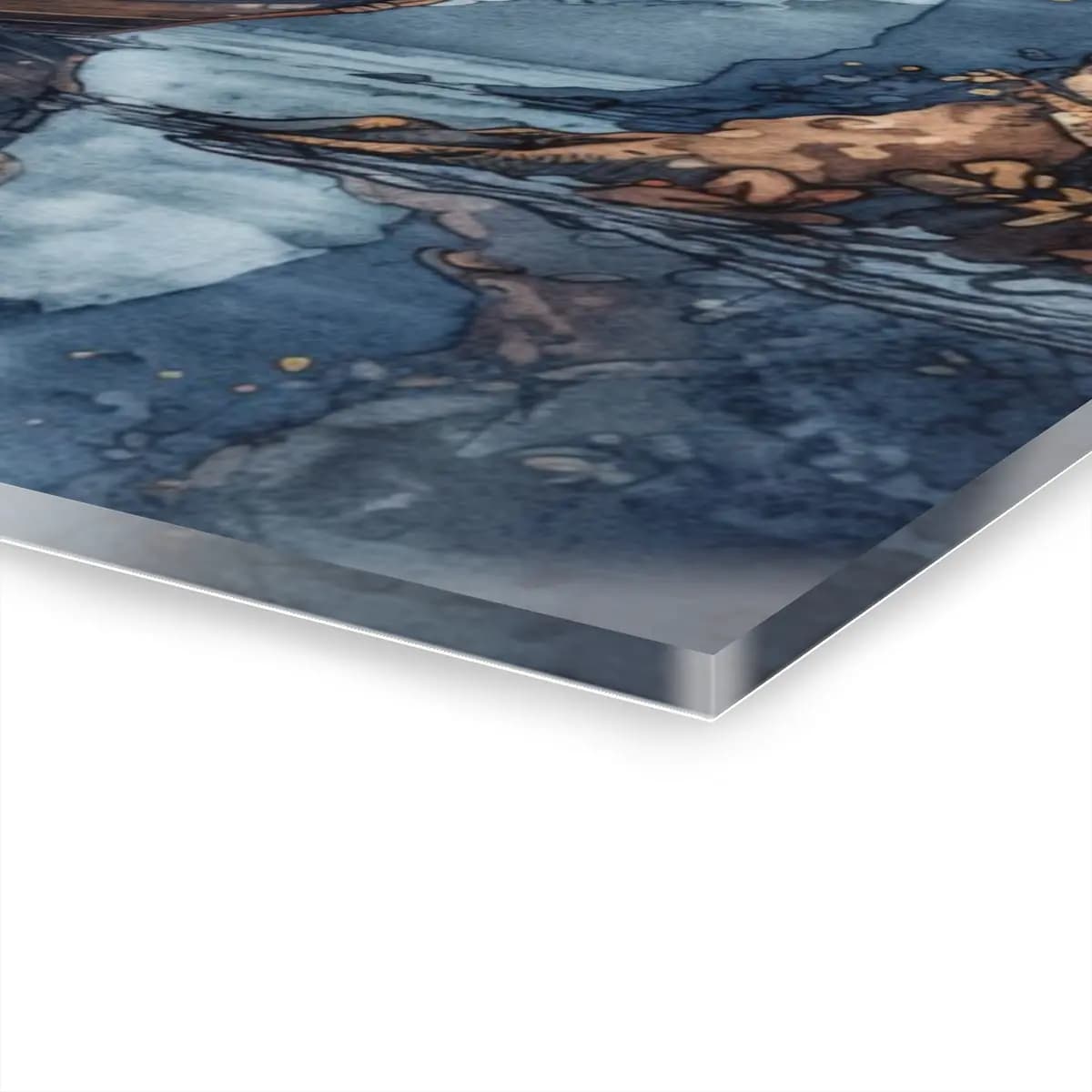 Ornate Vessel Drifting Through an Enchanted Forest River - Acrylic Prints (French Cleat Hanging) mockup angle 3