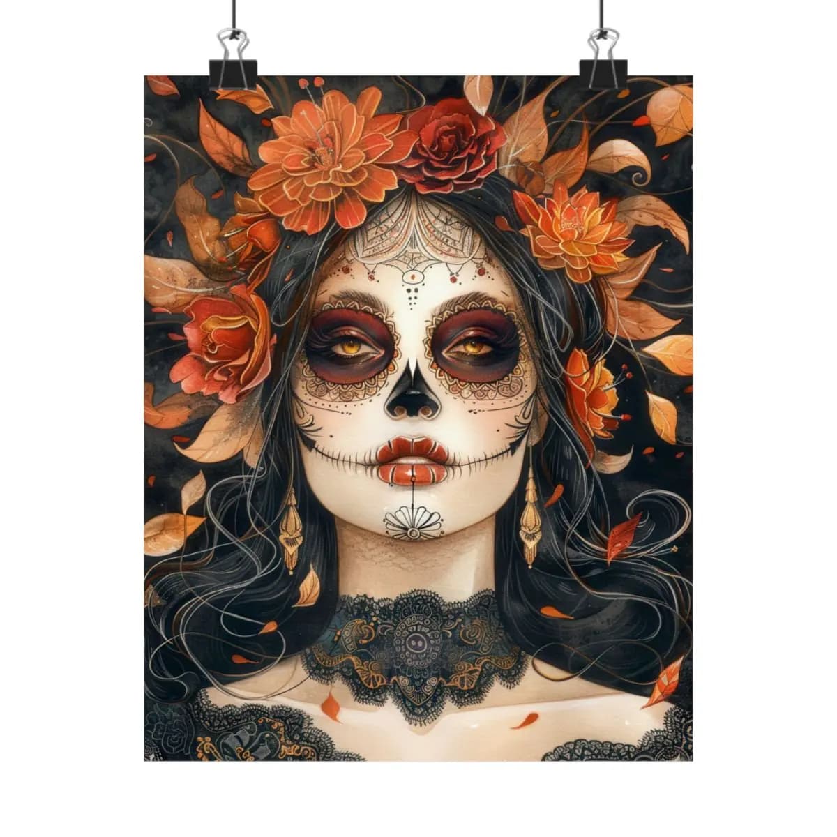 Autumn Flame Queen of the Dead - Matte Vertical Posters mockup angle 1