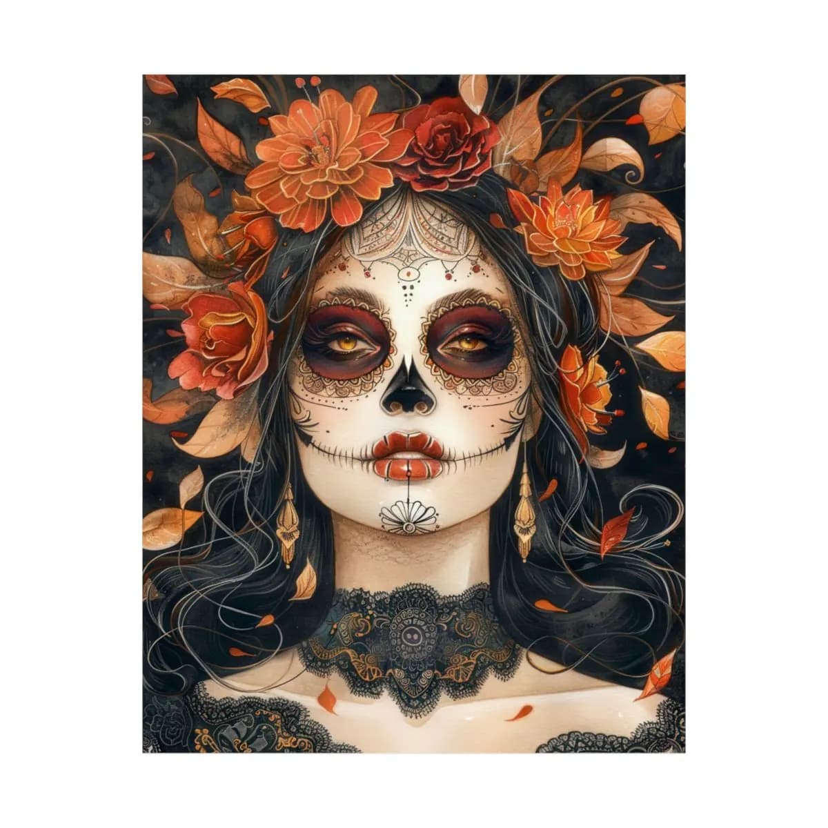 Autumn Flame Queen of the Dead - Matte Vertical Posters mockup angle 2
