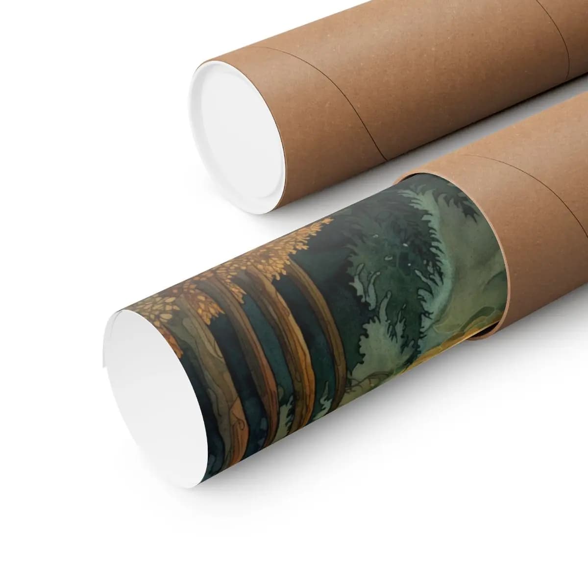 Full Moon Over the Forest Path - Matte Vertical Posters mockup angle 3