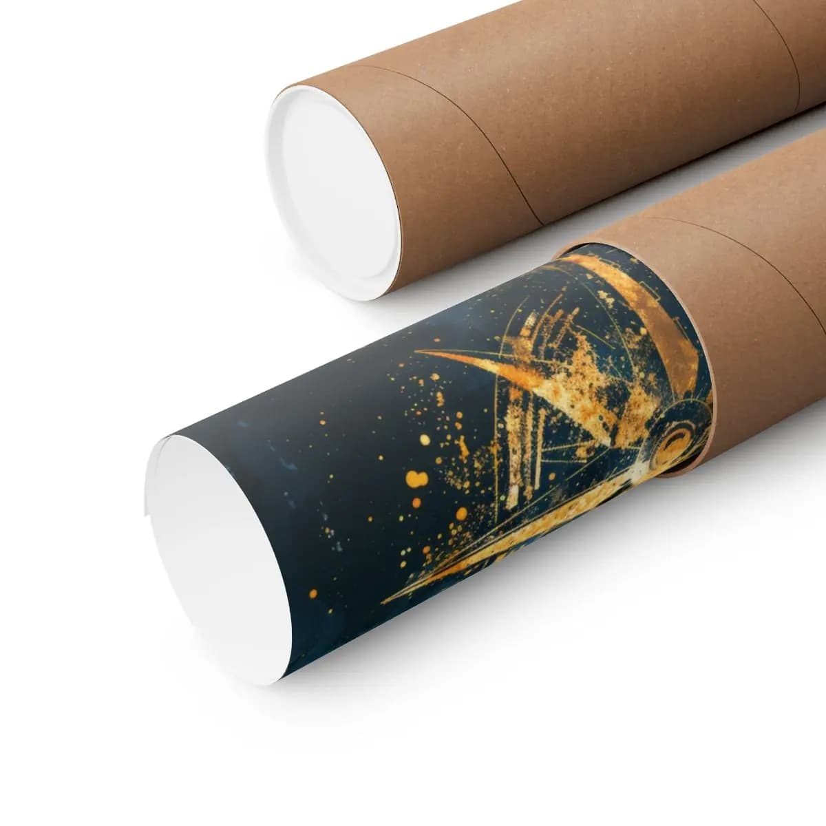 Golden Compass Rose on a Deep Night Ground - Matte Vertical Posters mockup angle 3