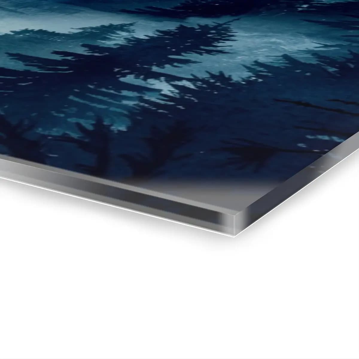 Misty River Through the Blue Mountain Wilderness - Acrylic Prints (French Cleat Hanging) mockup angle 3