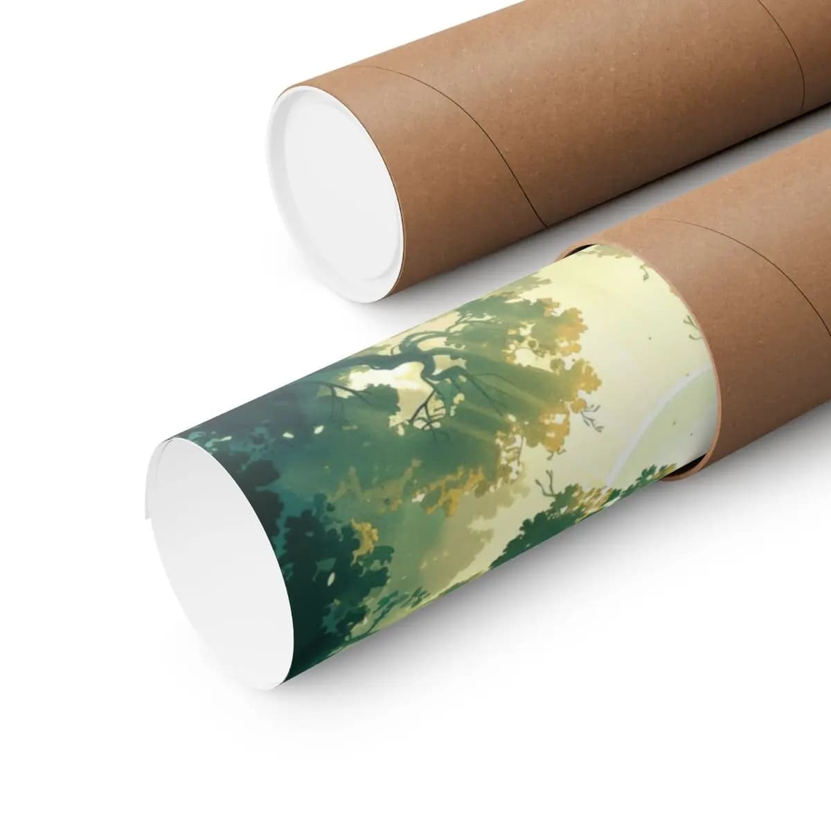 Celestial Light Through the Enchanted Canopy - Matte Vertical Posters mockup angle 3
