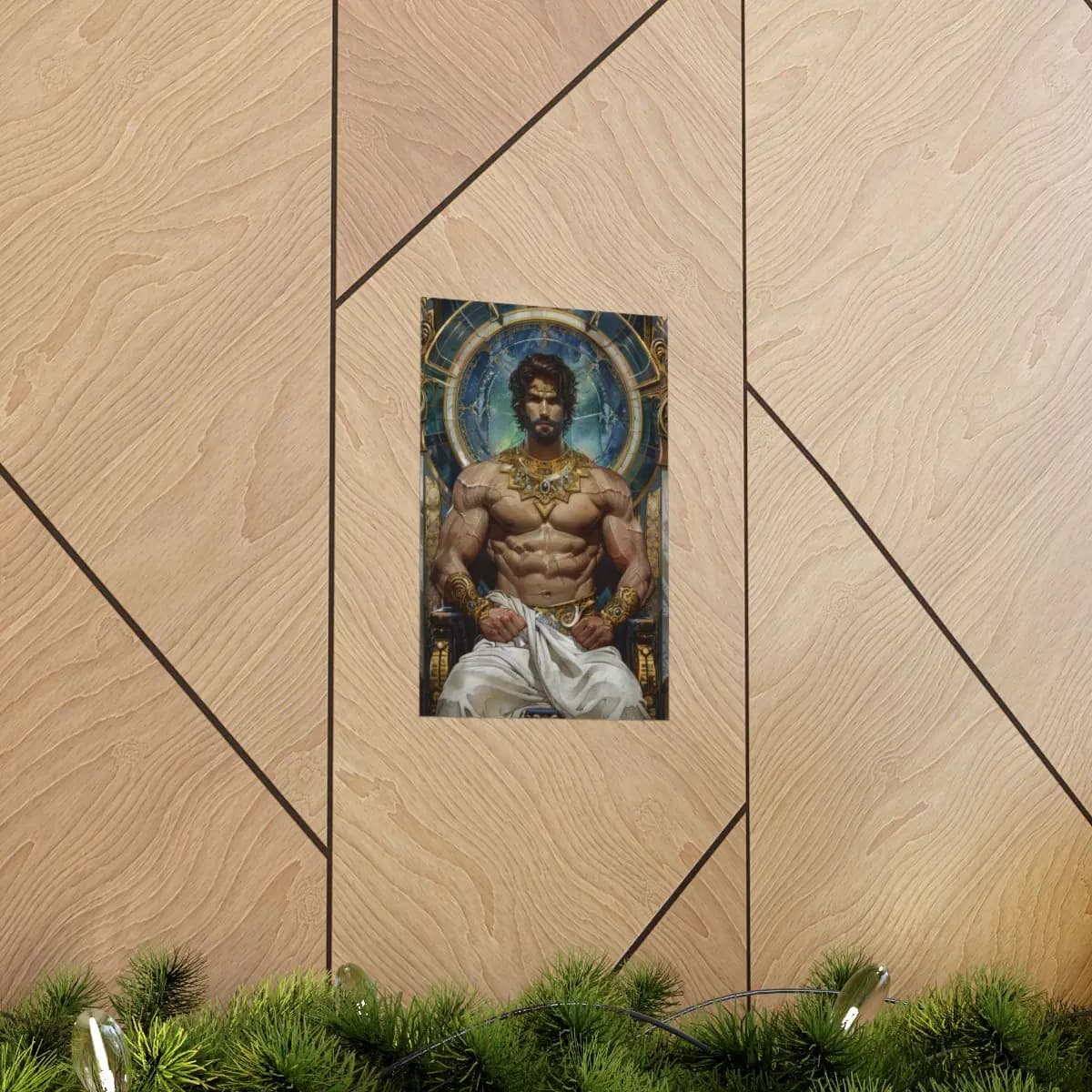 The Divine King upon His Celestial Throne - Matte Vertical Posters mockup angle 5