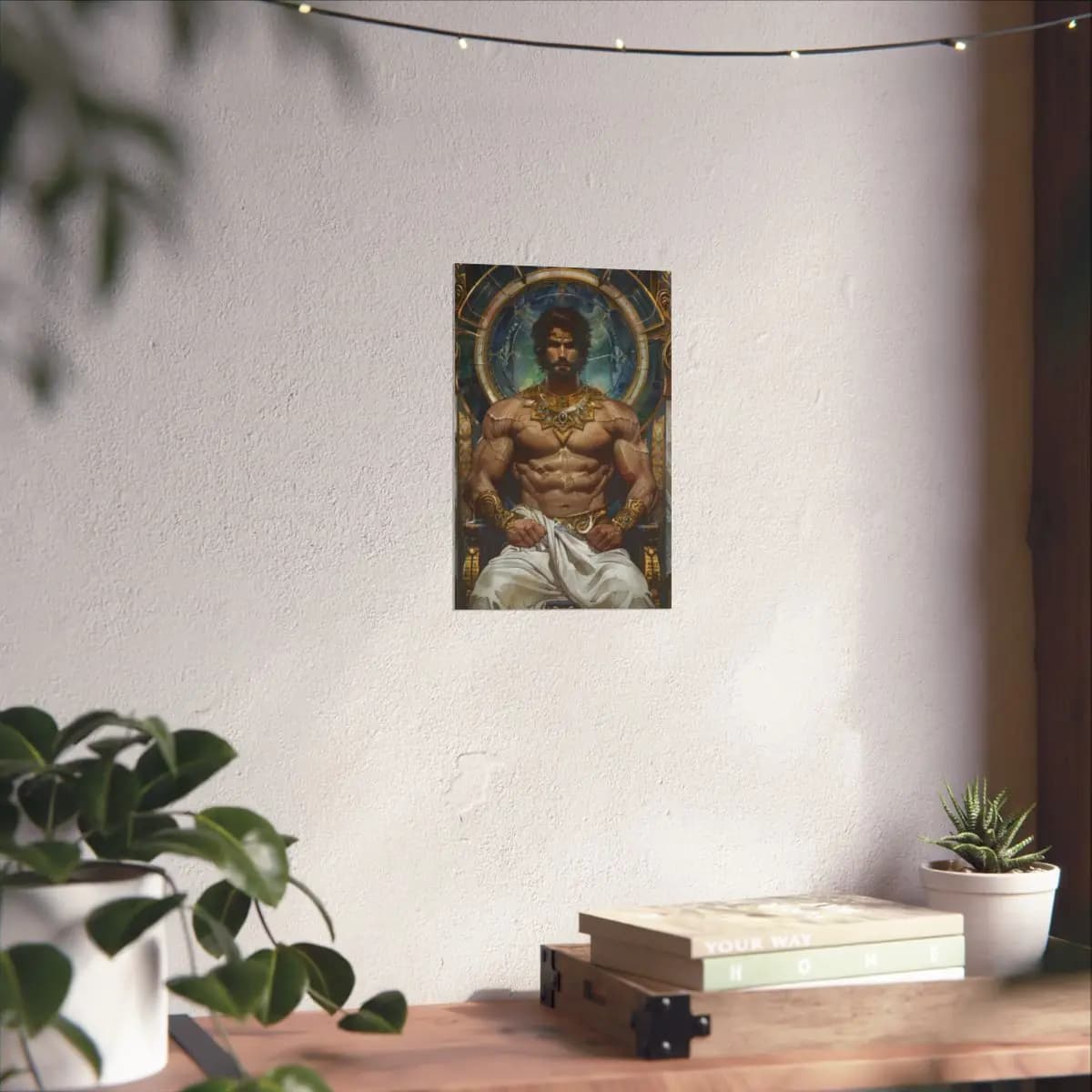The Divine King upon His Celestial Throne - Matte Vertical Posters mockup angle 6