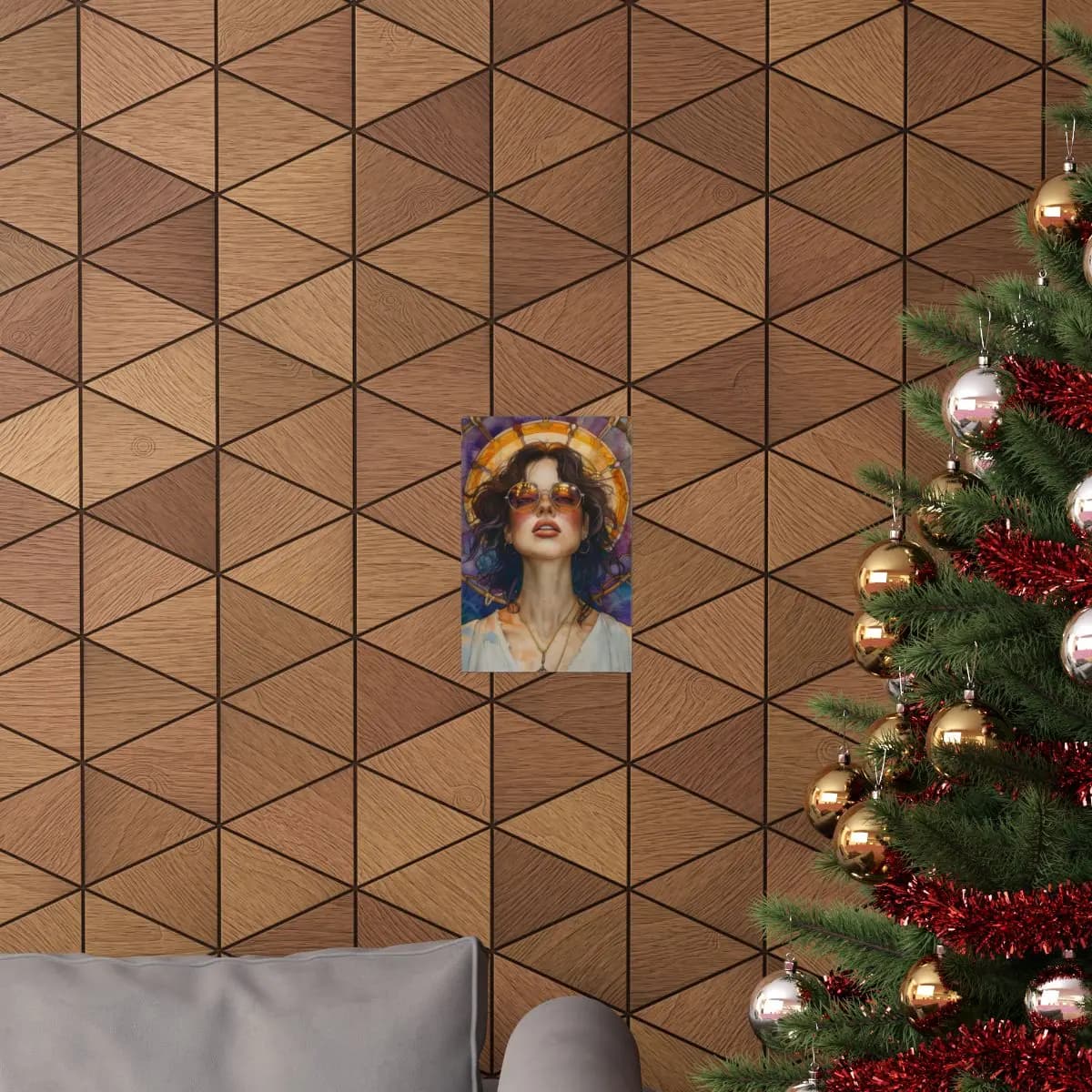 Radiant Art Nouveau Muse - Matte Vertical Posters mockup angle 4