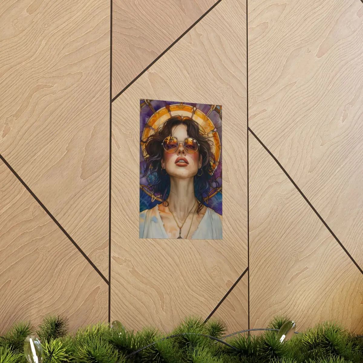 Radiant Art Nouveau Muse - Matte Vertical Posters mockup angle 5