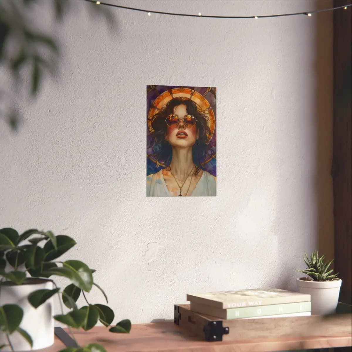 Radiant Art Nouveau Muse - Matte Vertical Posters mockup angle 6
